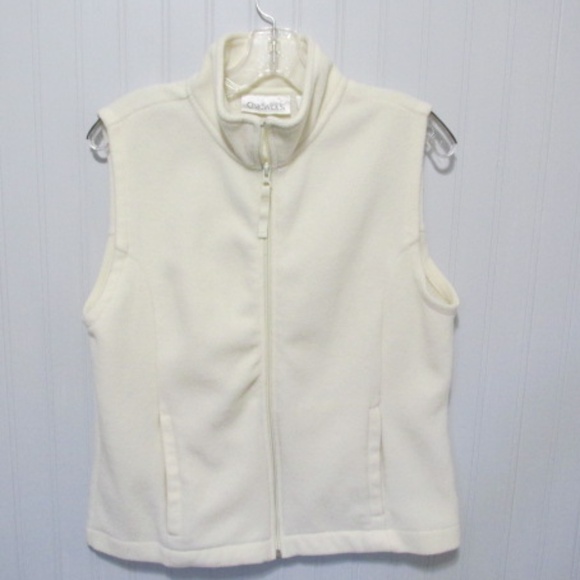 Vintage Chadwick’s Ivory Fleece Vest, Size M - Picture 1 of 5